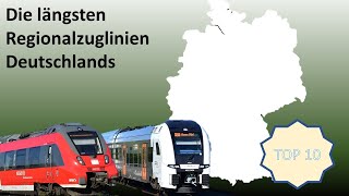 Br111 Fan Top10 Die längsten Regionalzuglinien Deutschlands [upl. by Eiloj989]