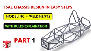 FSAE Chassis Design with Weldments in SolidWorks  With Complete Rules Explanation  Formula Student [upl. by Azeria]