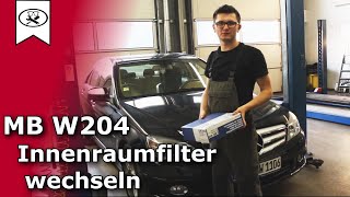 MB 30 W204 Innenraumfilter wechseln  interior filter changes  VitjaWolf  Tutorial  HD [upl. by Tap63]