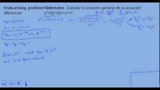 EDO lineales de cualquier orden NO homogéneas ejercicio 01a principio de superposición [upl. by Krahmer]