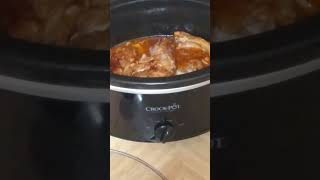 Crockpot BBQ Ribs 🥩 subscribemychannel food [upl. by Emor]