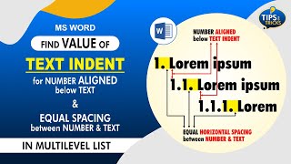 How to fix weird text indentation problems with multilevel list in word  Find Text Indent value [upl. by Luaped]