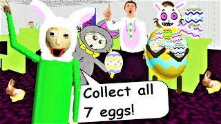 NO PICKING UP EGGS IN THE HALLS  Baldis Basics Mod Baldi Egg Hunt [upl. by Marilee]