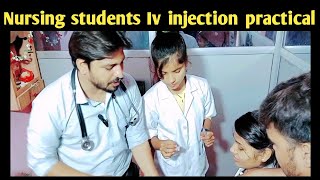 Nursing students ko Intravenous injection lagana sikhaya gaya iv injection successful practical [upl. by Tova614]