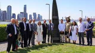 Inauguración Monumento Kusikawsay en el Jardín de las Esculturas de la sede de las Naciones Unidas [upl. by Otreblada]