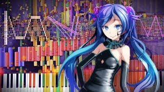 Synthesia DECO27  Hatsune Miku  GHOST RULE  200000 Notes  Vocaloid  Black MIDI [upl. by Shirberg680]