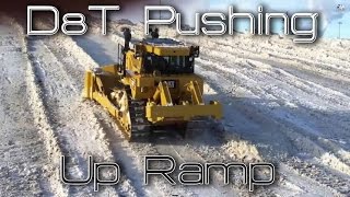 CAT D8T Dozer Pushing Up Ramp [upl. by Osborne]