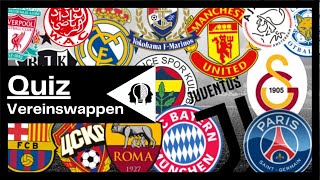 Erkennst du die FußballVereine an ihren Wappen Wappen Quiz [upl. by Nivlak]