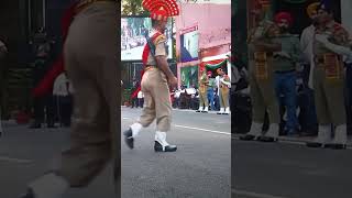 Today wagah border parade indianarmy bsf shortvideo viralvideo youtubeshorts status reels [upl. by Nodyarb]