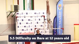 Giada Di Pietro 🇮🇹  GOLD 🥇  55 Difficulty Bars at 13 years old 😳  Tournoi Combs la Ville 2024 [upl. by Johen]