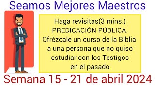 Haga revisitas3 mins PREDICACIÓN PÚBLICA Semana 15  21 de abril 2024 [upl. by Airdnax]