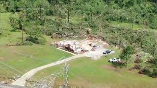 Tennessee tornado damage Drone video shows destruction [upl. by Asial]