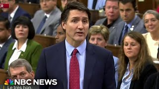 Canadian Prime Minister Trudeau responds to vehicle explosion at border [upl. by Nellir149]