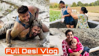 Jija Saali ने kheli holi🤣Full Desi Vlog 😍 [upl. by Nnahtebazile60]