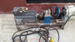 fuelless generator 220VAC prototype BLDC driving BLDC [upl. by Ahseinaj]