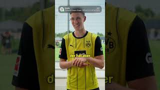 Wer ist der schönste Spieler beim BVB 😍  DAZN Highlights [upl. by Arriec]