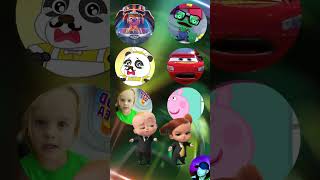 Paw Patrol Gummy Bear Sheriff Labrador Lighting McQueen Vlad And Niki Peppa Pig Tiles Hop [upl. by Nayrbo]