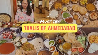 4 must try THALI Restaurants in Ahmedabad  Gujarati Thali for every budget [upl. by Reo]