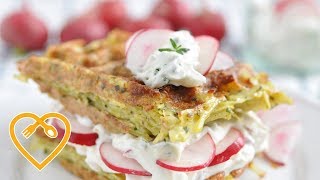 Herzhafte Waffeln  Waffel Rezepte zum Abnehmen  Mein gesunder Ernährungsplan [upl. by Neerehs]