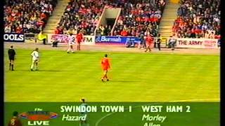 19930502 Swindon Town vs West Ham United full match [upl. by Nalda]