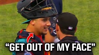 Catcher tells the umpire to get out of his face a breakdown [upl. by Quintina264]