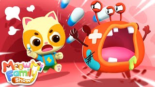 Bad Germs Go away  Educational Songs  Funny Kids Song  MeowMi Family Show [upl. by Anelah]