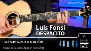 Cómo tocar Despacito en guitarra COMPLETO Luis Fonsi  Guitarraviva [upl. by Hepsibah465]