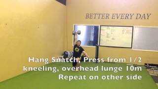 Ultimate Athleticism Challenge quotSnatchPressOverhead Lungequot [upl. by Basil]