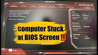 Computer Stuck at BIOS ScreenGIGABYTE SOLVED [upl. by Jenilee728]