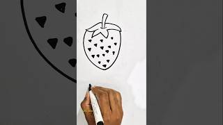 Strawberry Drawing Tutorial  How to Draw a Strawberry [upl. by Nylirac]