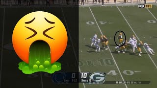 QB cant throw the ball because its covered in vomit  Green Bay Packers Vs Indianapolis Colts [upl. by Gilbert]