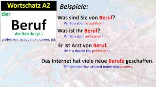 Wortschatz A2 Beruf [upl. by Elbert]