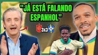 PAI DO ENDRICK É APLAUDIDO EM PROGRAMA ESPANHOL quotESPERAMOS VOCÊS NO BERNABÉUquot [upl. by Alegnaoj574]