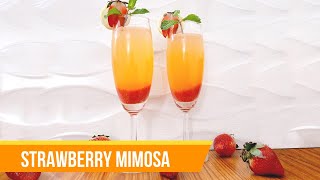 Strawberry Mimosa Mocktail Recipe  NonAlcoholic Strawberry Mimosa Cocktail [upl. by Skillern937]