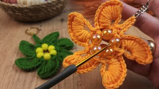 Tığ işi örgü anahtarlık yapımı  dıy kendin yap videolari crochet craft [upl. by Worra]