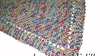 lillas tutorials scialle ai ferri facilissimo  Easy peasy knitted shawl [upl. by Mancino]