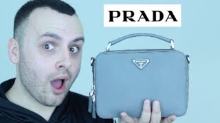 PRADA BRIQUE SAFFIANO LEATHER BAG REVIEW  SHANE GRADY [upl. by Piegari720]