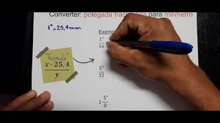 Converter de polegada fracionária para milímetros  aula 02 [upl. by Oelak]