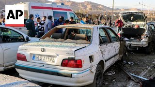 Video shows moment explosion heard at Iran ceremony honoring slain general [upl. by Nylsej638]