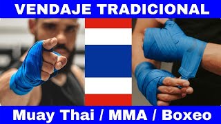 Vendarse las manos quotprotección nudillosquot Tradicional  Muay Thai  Box  MMA  Kickboxing [upl. by Archambault395]