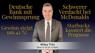 Deutsche Bank mit starkem Gewinnwachstum EColi Verdacht bei McDonalds Starbucks in der Krise [upl. by Eisor]