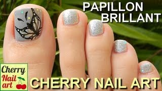 NAIL ART PIEDS papillon [upl. by Mellman]