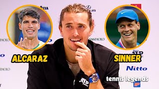 Alexander Zverev quotAlcaraz amp Sinner dont do THAT in 90 of timequot [upl. by Dosh]