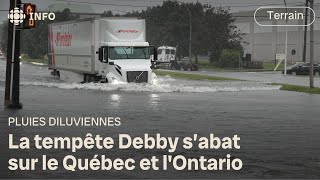 Des secteurs inondés à Montréal  Dabord linfo [upl. by Enylekcaj]