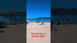 Playa De Muro Alcudia In Octobre 2024 Mallorca Island Balearic Sea Spain mallorca beach travel [upl. by Notanhoj]