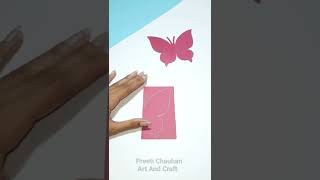 How To Make Paper Butterfly  Very Easy Butterfly Making Idea  Paper Butterfly Craft Ideas shorts [upl. by Ecnarwal772]