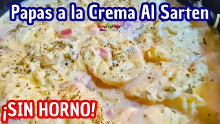 ✅PAPAS A LA CREMA ¡SIN HORNO EN SARTEN papasalacrema mihogardulcehogar recetasconpapas [upl. by Theurich126]