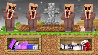 Scary Villagers Buried Us Alive In Minecraft [upl. by Yob]