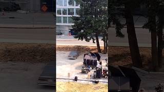 Filming of Dragged Across Concrete 2018 opposite house [upl. by Ashlee]