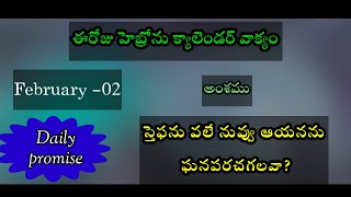 02022024స్తెఫను వలే నువ్వు ఆయనను ఘనపరచగలవా Hebron calendar morning meditation [upl. by Llenrep722]